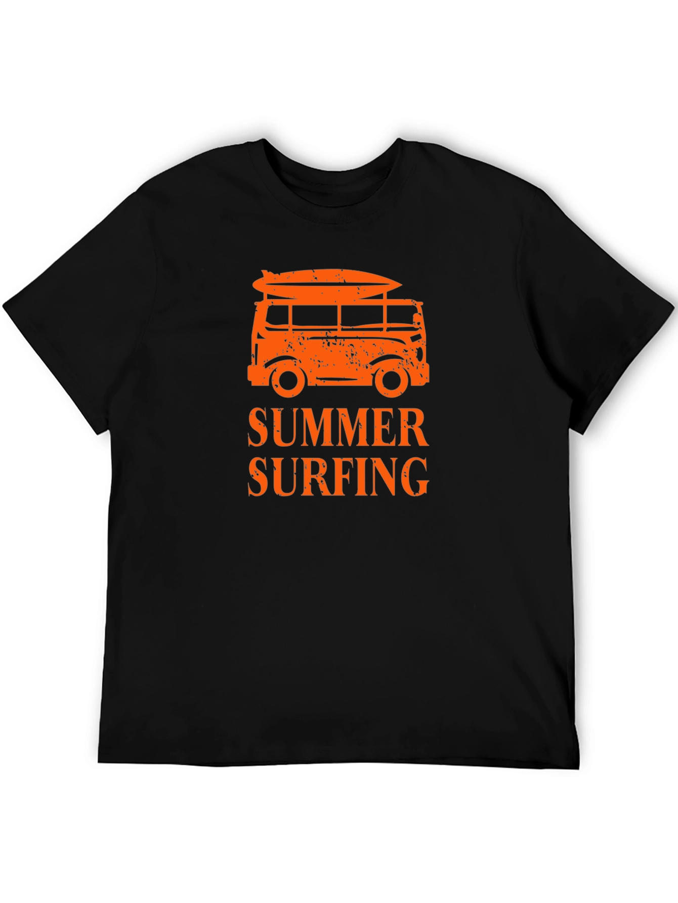 Summer Surfing Black T-Shirt