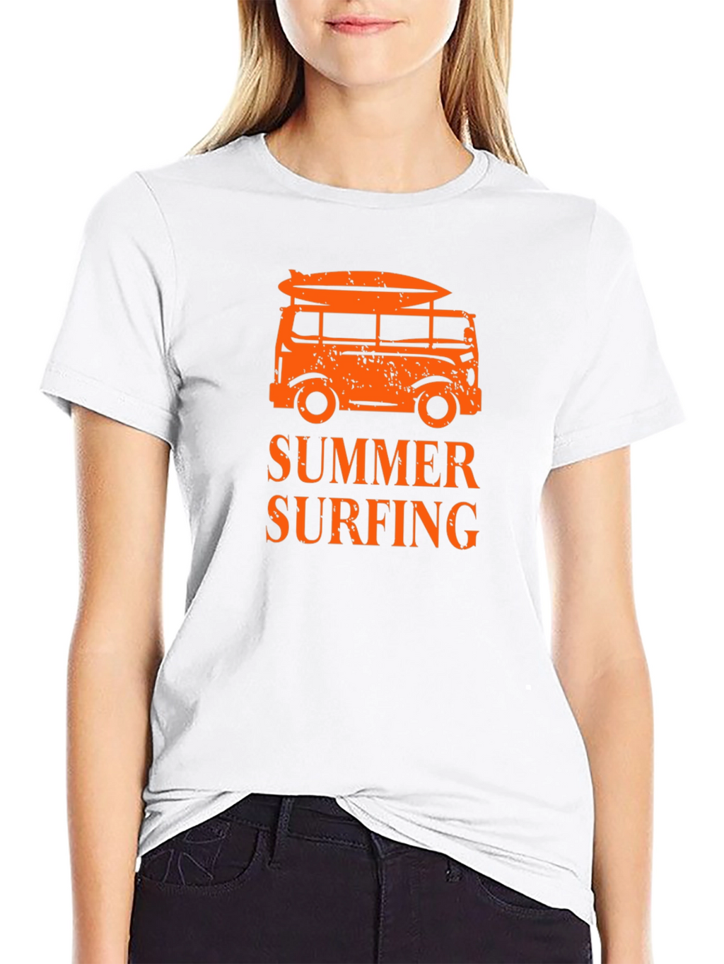 Summer Surfing Black T-Shirt