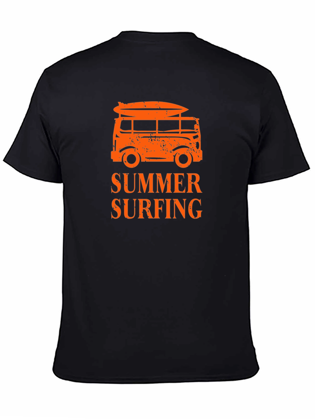 Summer Surfing Black T-Shirt