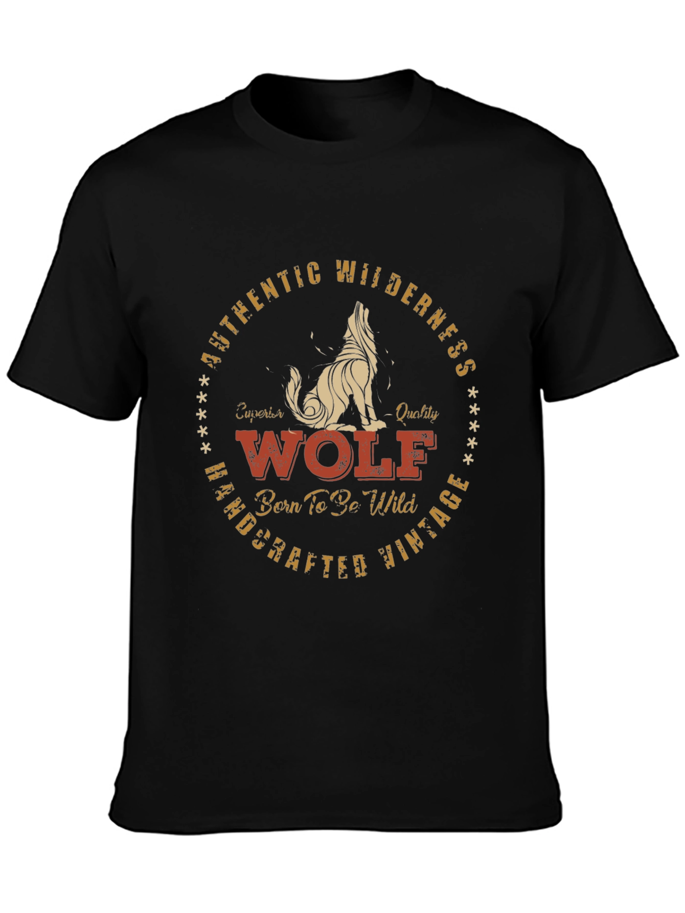 Wolf Wilderness Vintage Graphic T-Shirt