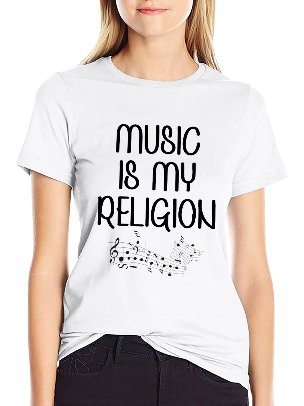 Music is My Religion Black T-Shirt
