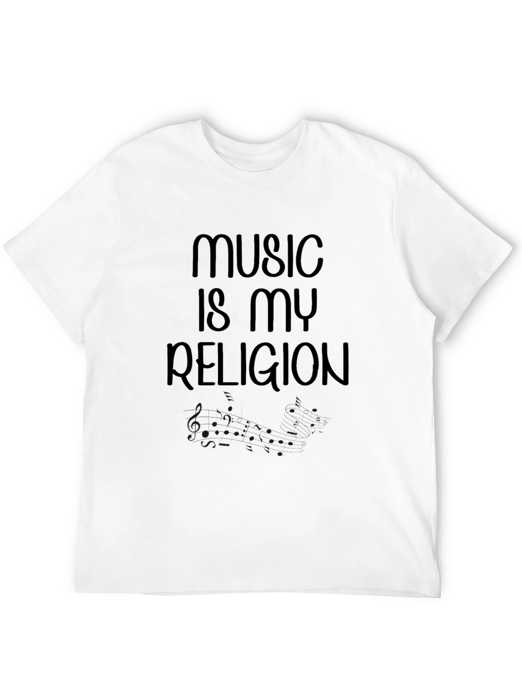 Music is My Religion Black T-Shirt