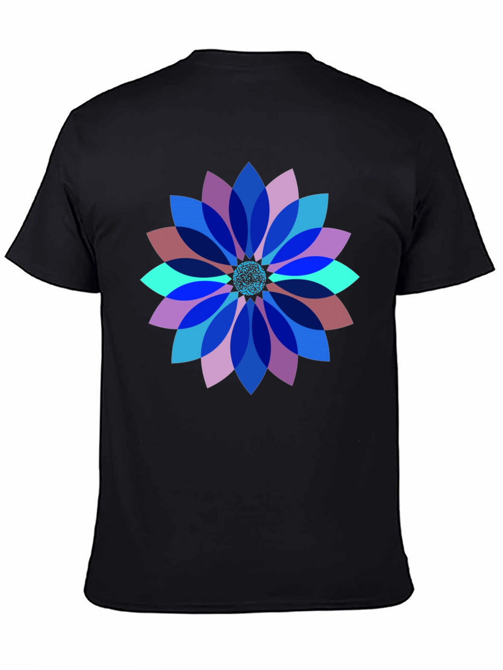 Geometric Flower Graphic T-Shirt - Modern Art Tee