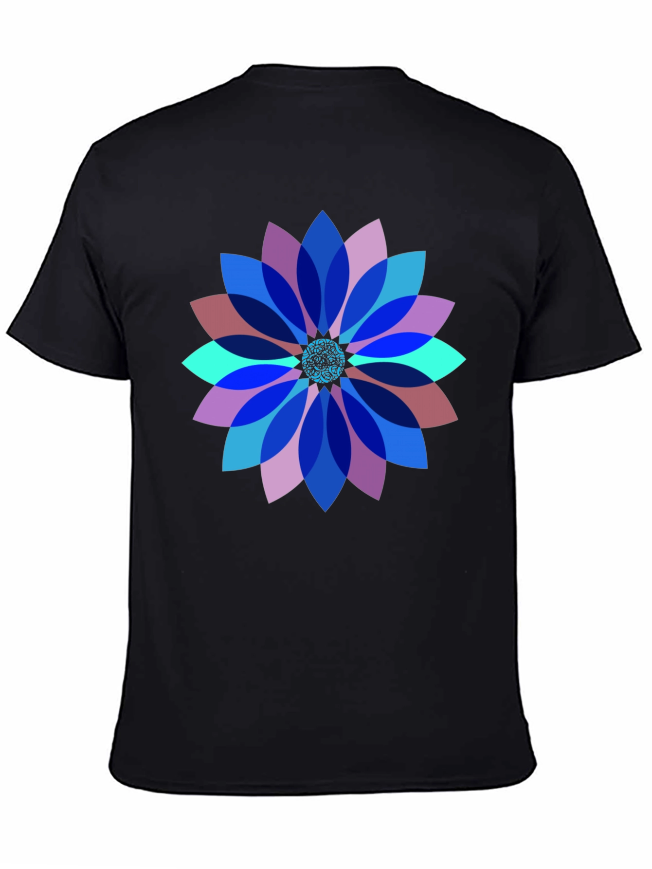 Geometric Flower Graphic T-Shirt - Modern Art Tee