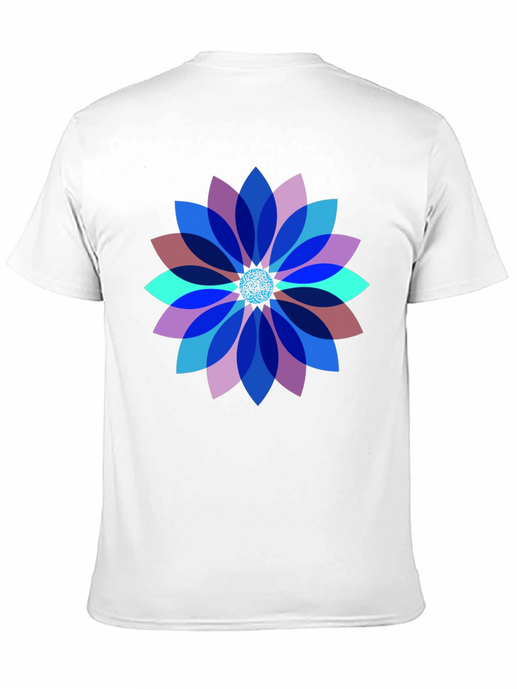 Geometric Flower Graphic T-Shirt - Modern Art Tee