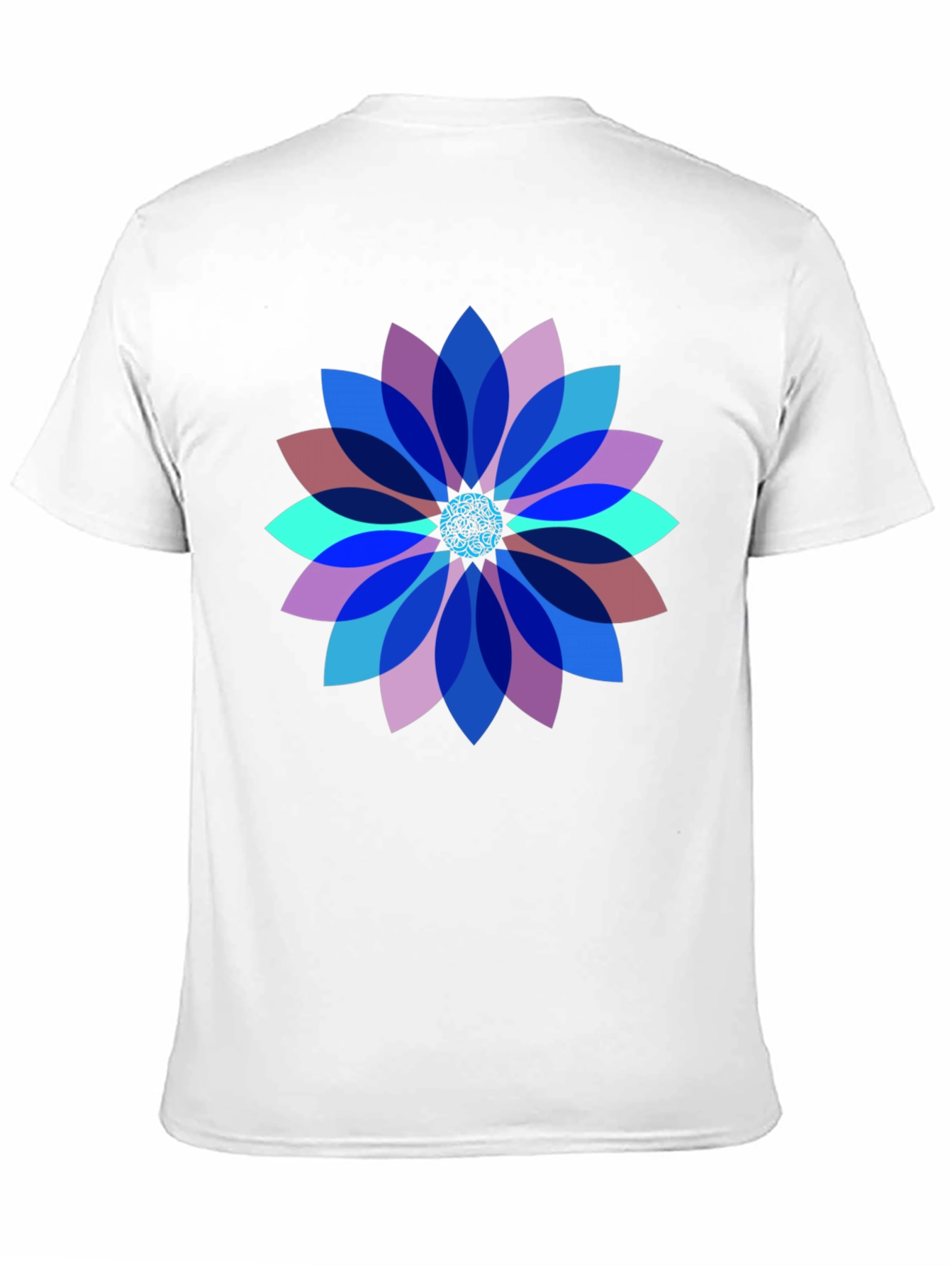 Geometric Flower Graphic T-Shirt - Modern Art Tee