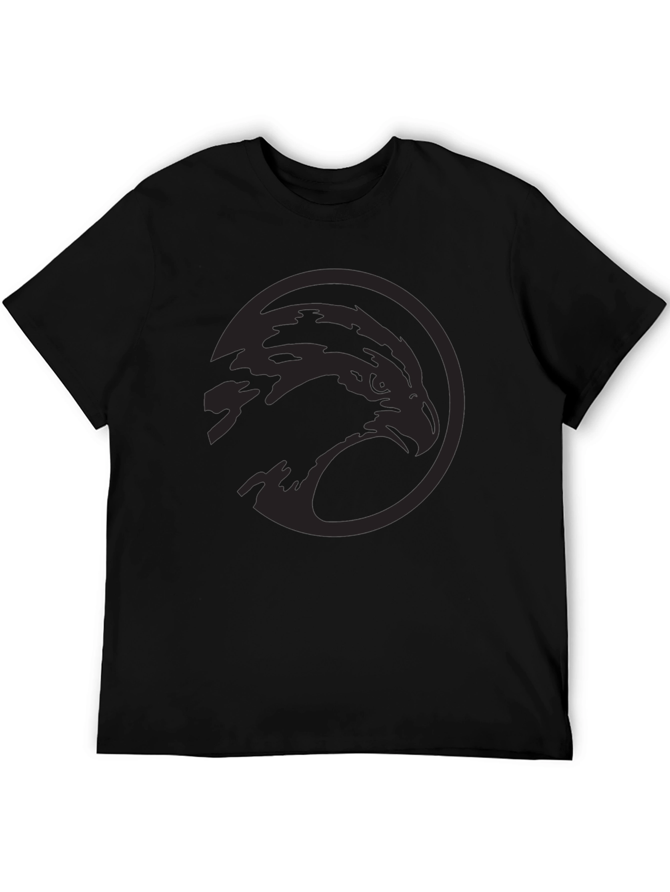Mens Black Eagle Graphic Tee - Stylish & Modern