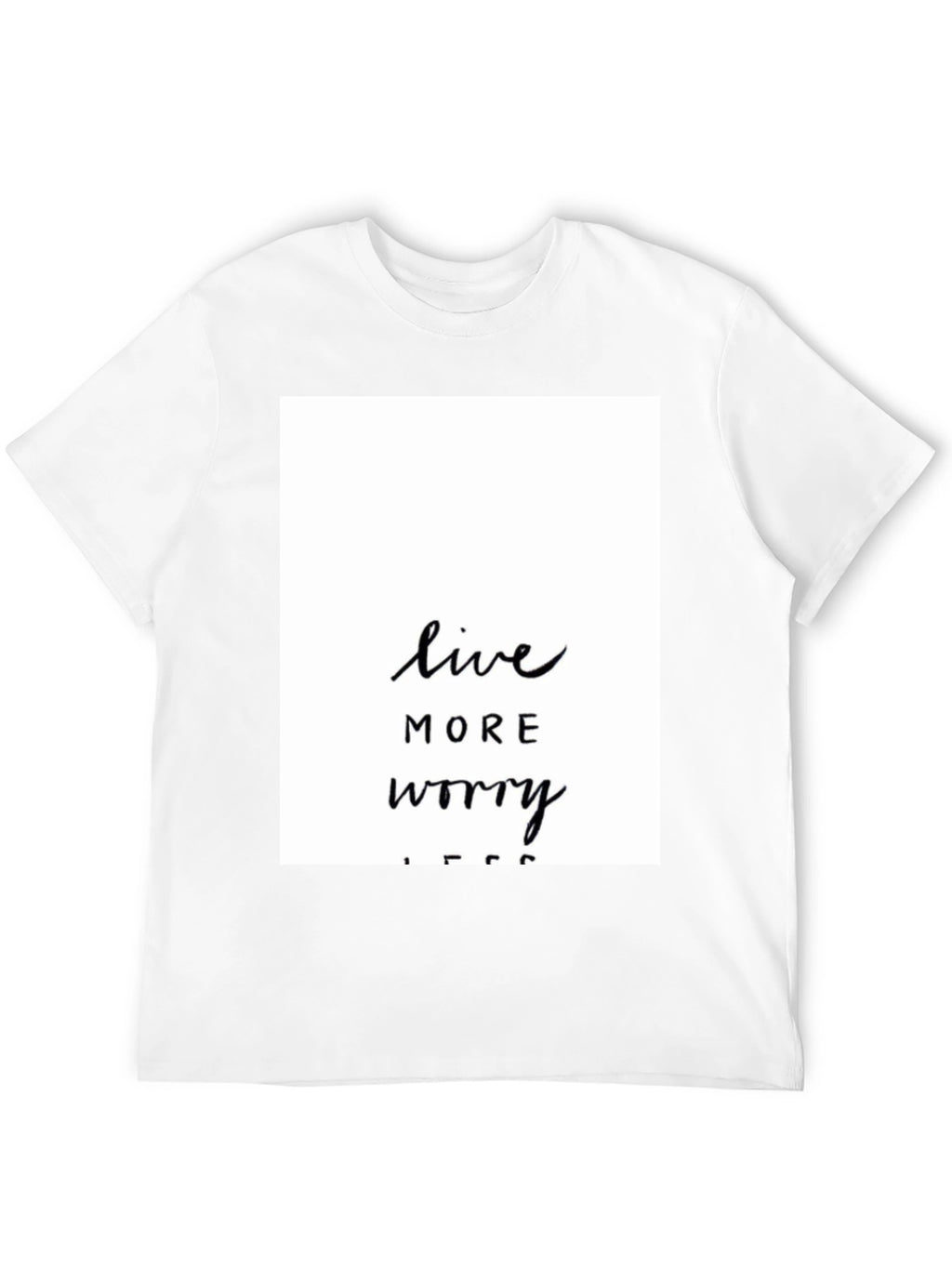 Live More Worry Less Black Graphic Tee