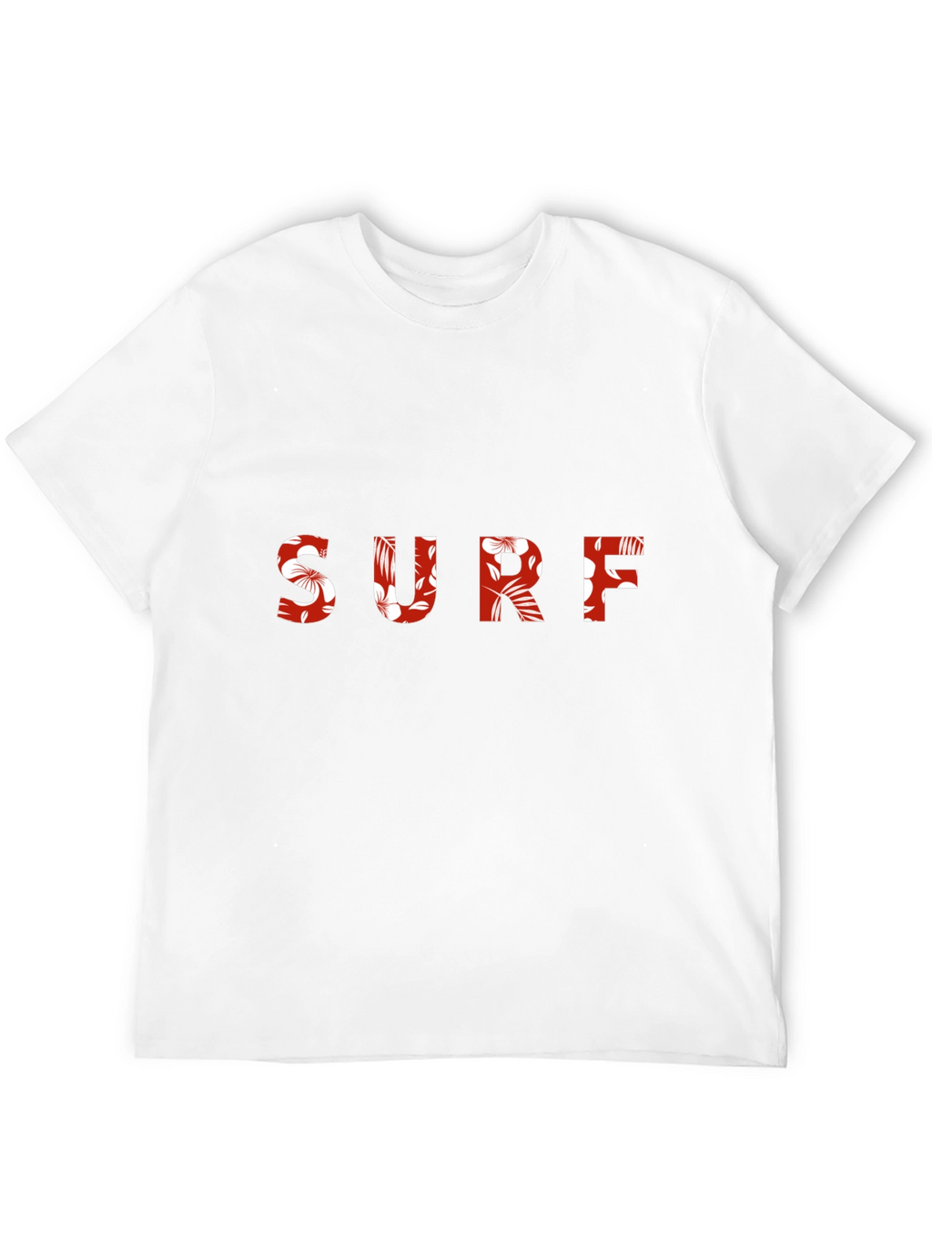 Floral Surf Tee - Black Cotton Graphic T-Shirt