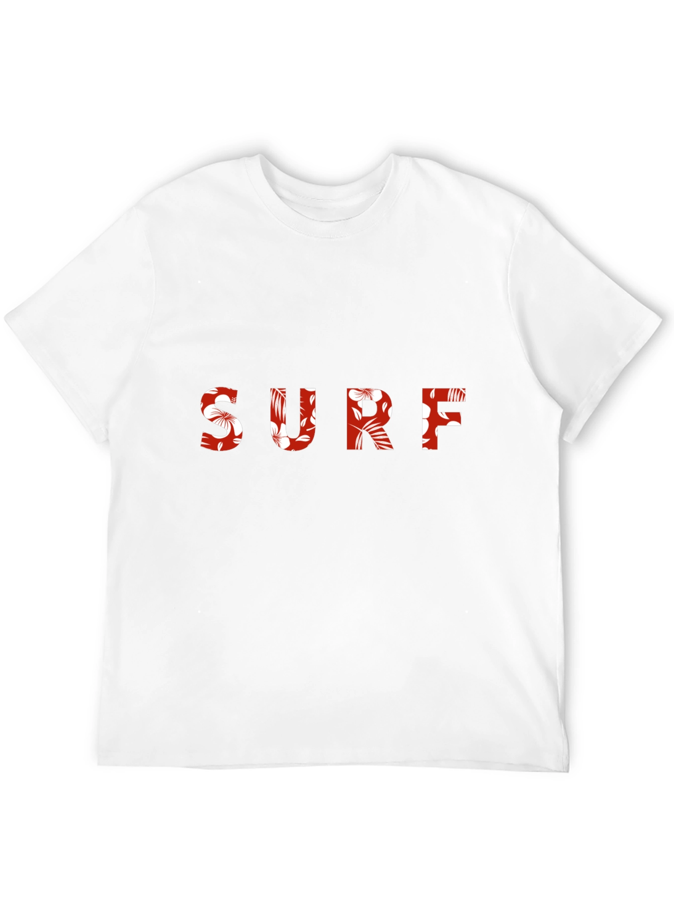 Floral Surf Tee - Black Cotton Graphic T-Shirt