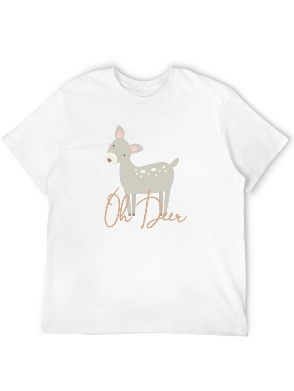 Oh Deer Cute Graphic Print T-Shirt