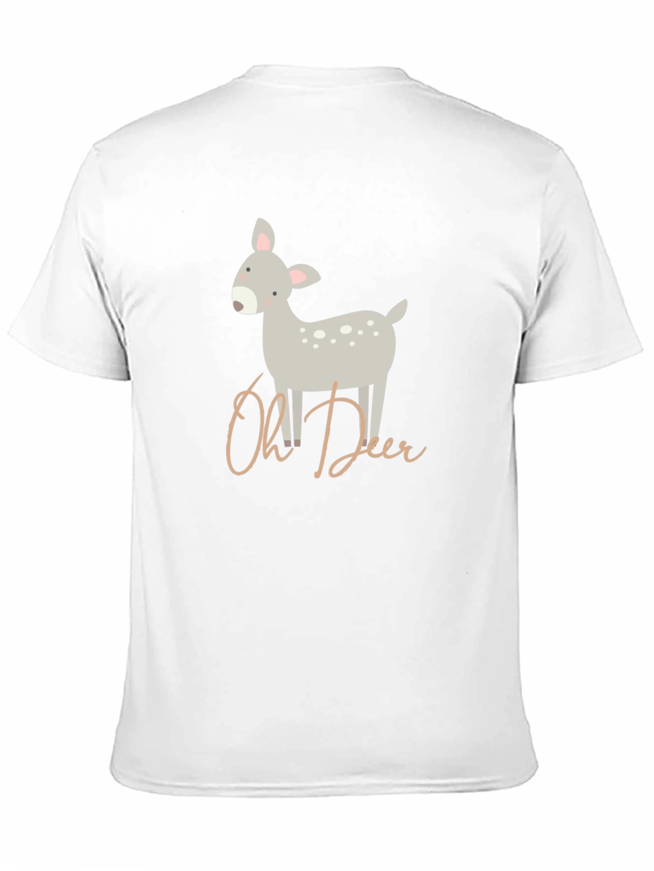 Oh Deer Cute Graphic Print T-Shirt