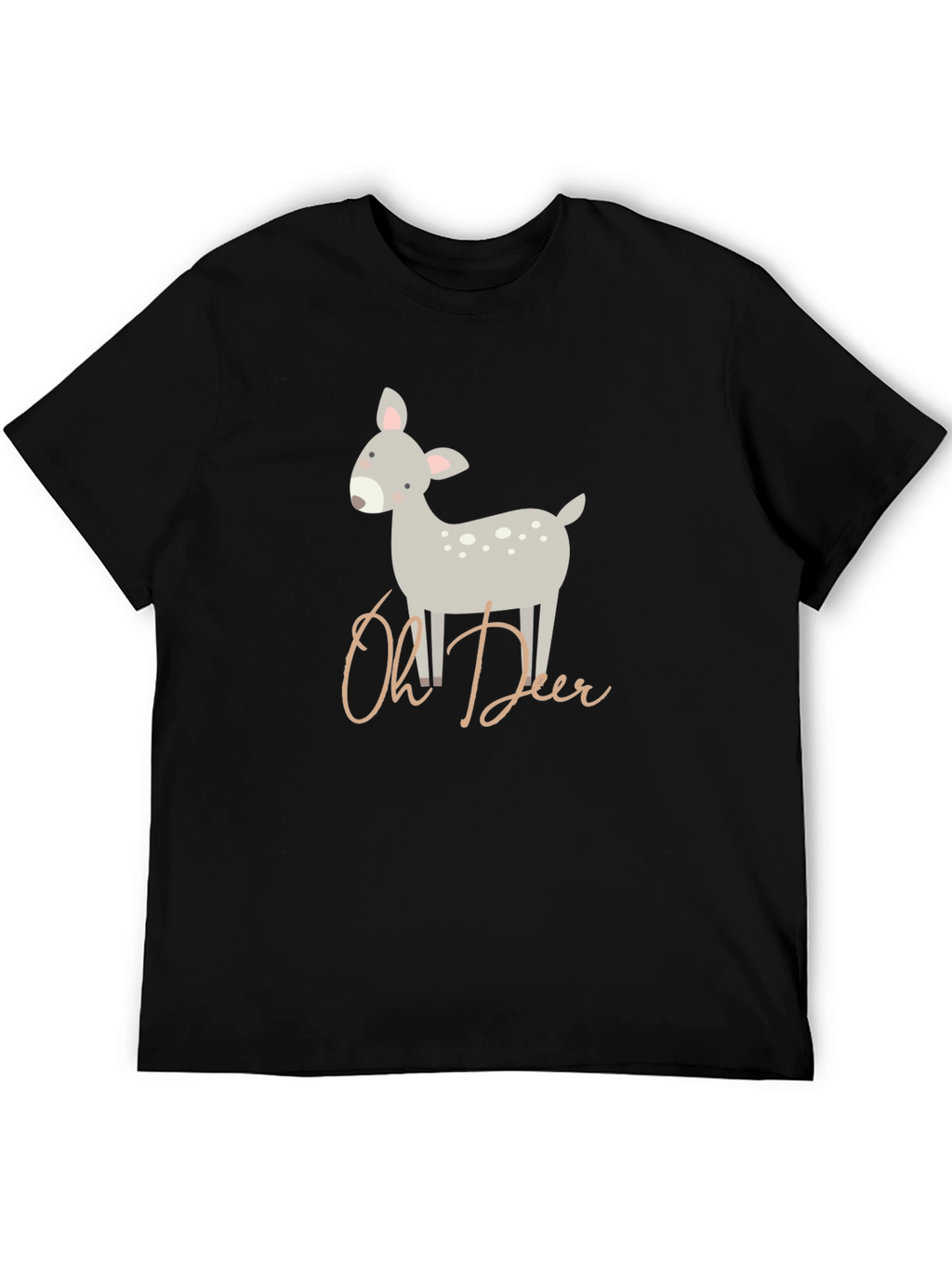 Oh Deer Cute Graphic Print T-Shirt