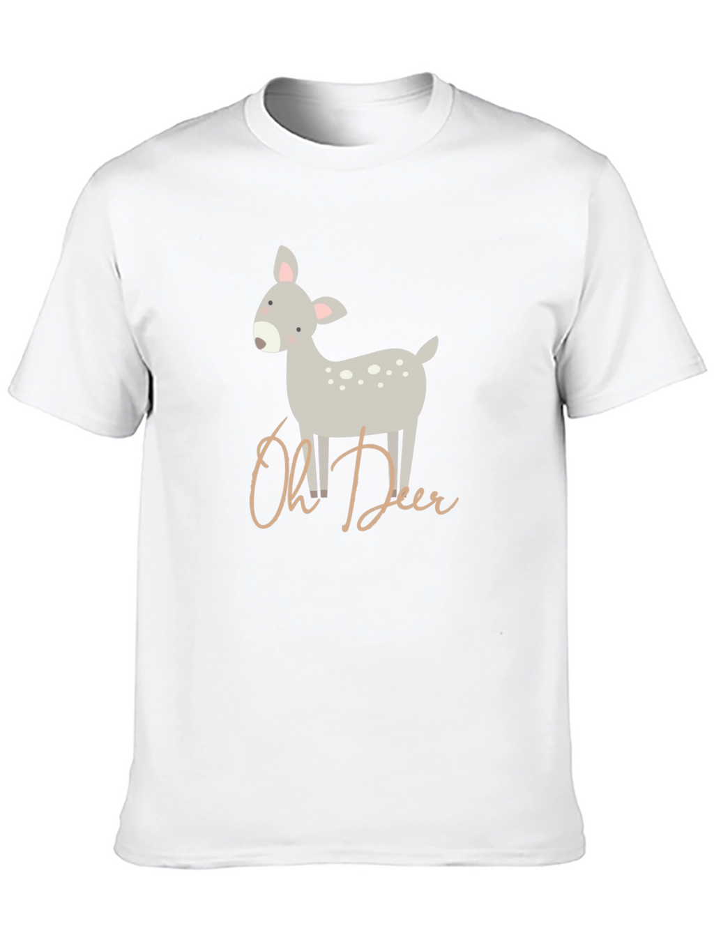 Oh Deer Cute Graphic Print T-Shirt