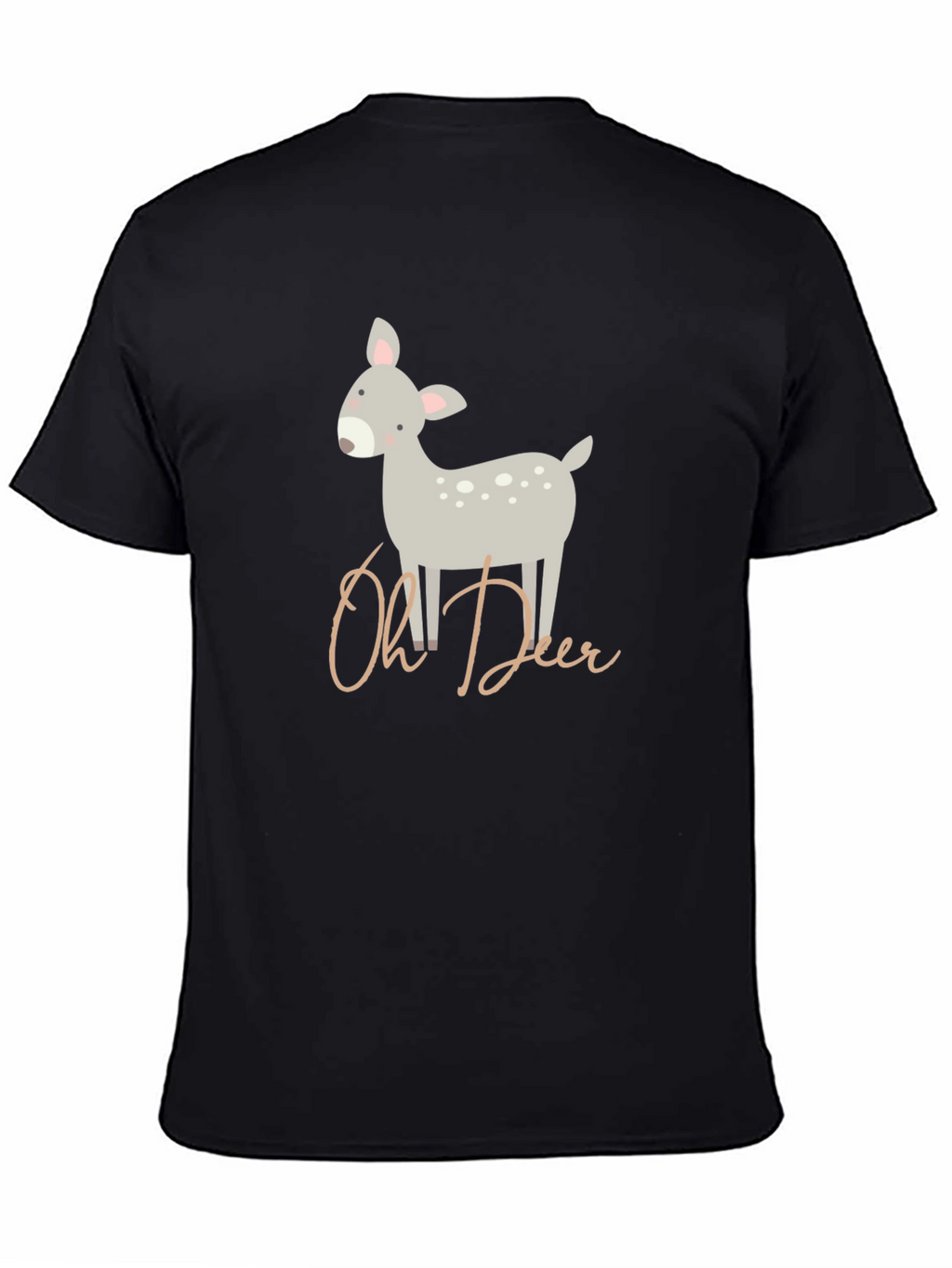 Oh Deer Cute Graphic Print T-Shirt