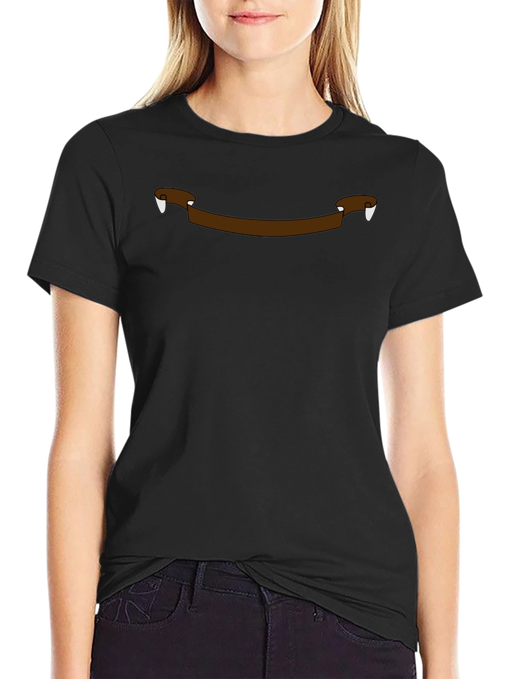 Vampire Fangs Banner Graphic Tee - Mens
