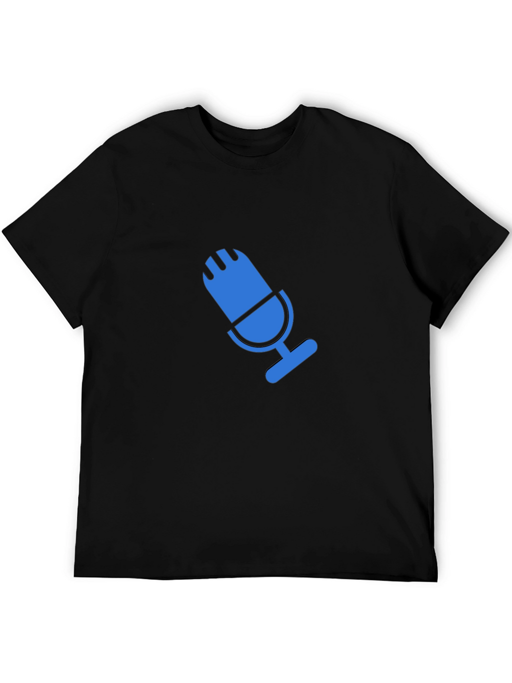 Blue Microphone Graphic Black T-Shirt