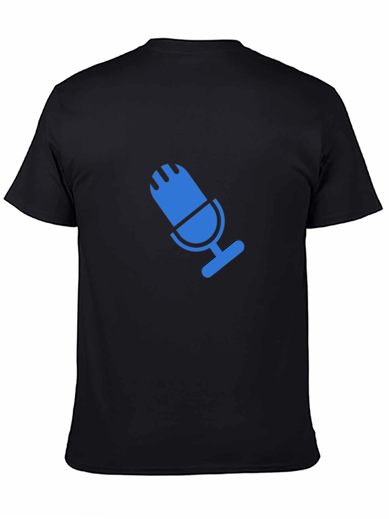 Blue Microphone Graphic Black T-Shirt