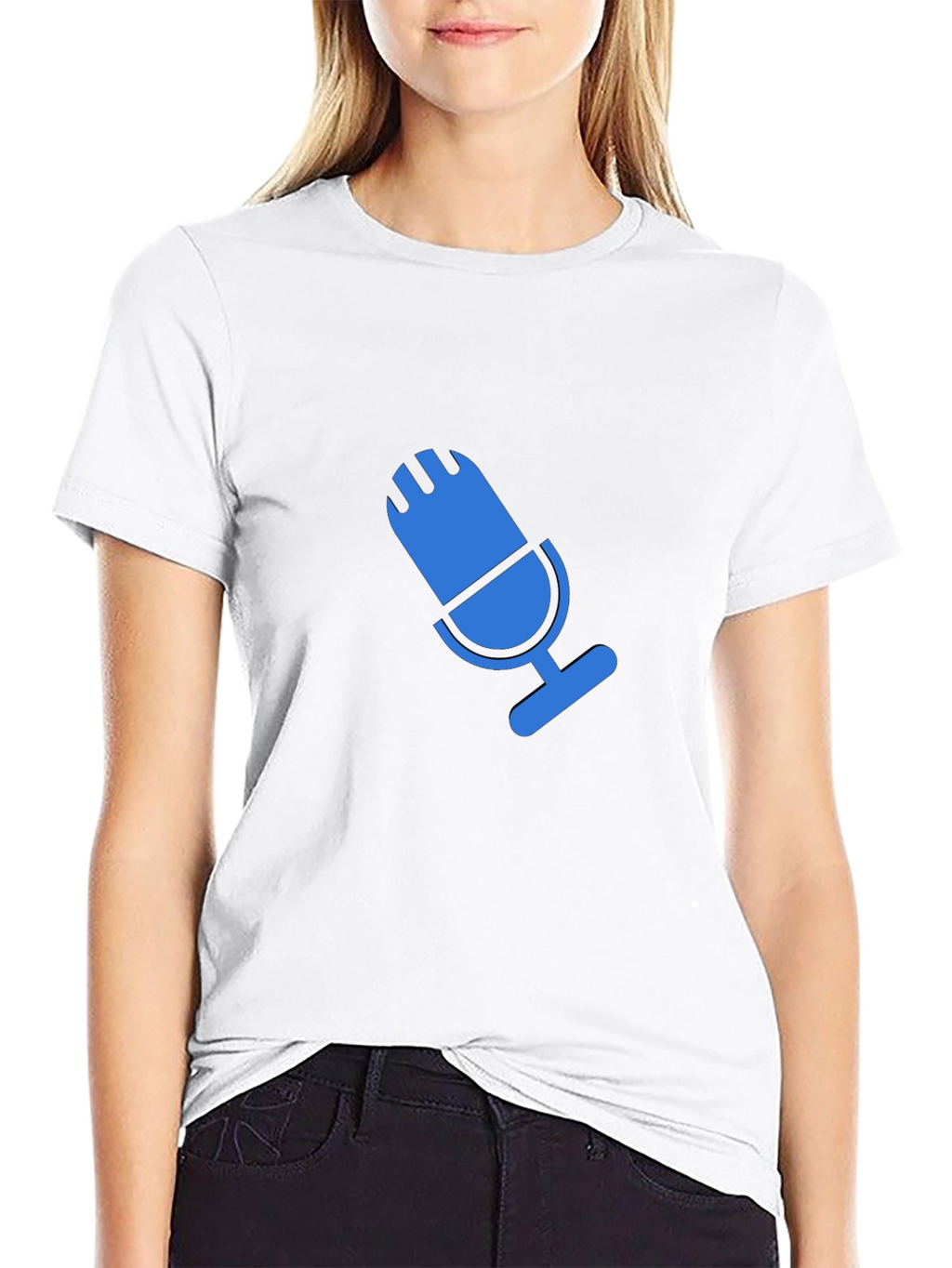 Blue Microphone Graphic Black T-Shirt
