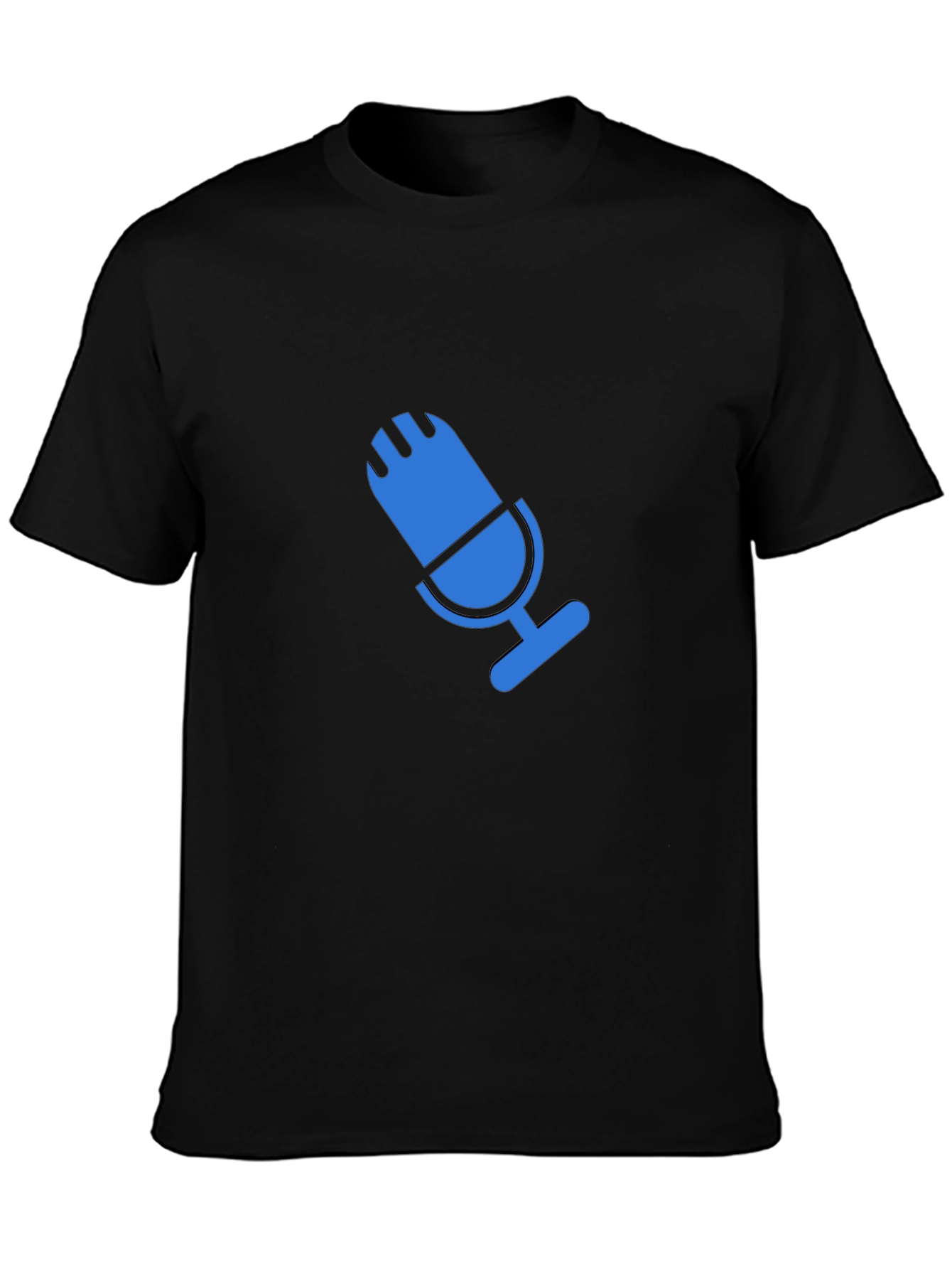 Blue Microphone Graphic Black T-Shirt