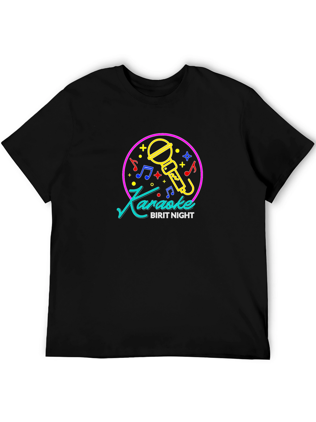 Karaoke Birit Night Black T-Shirt
