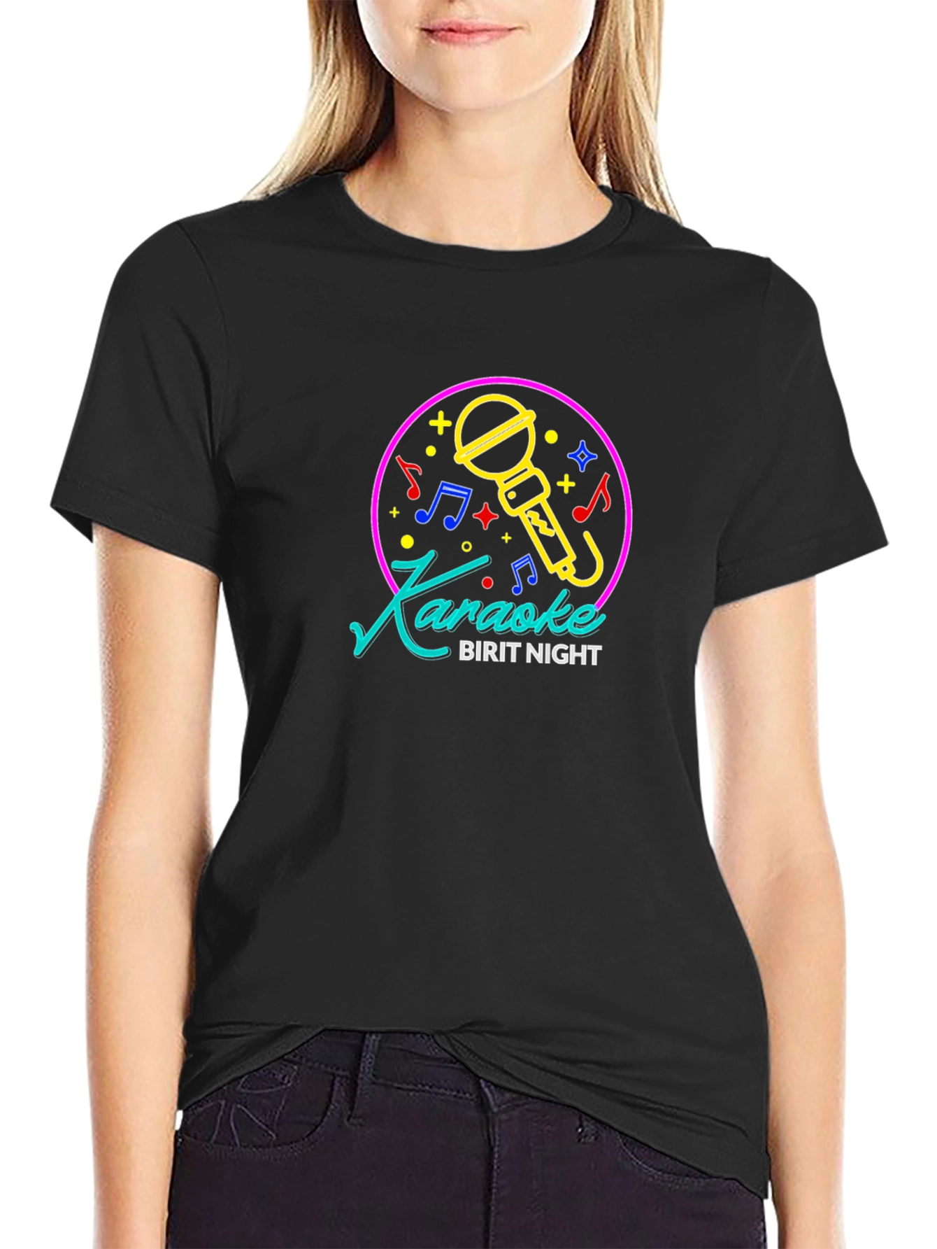 Karaoke Birit Night Black T-Shirt
