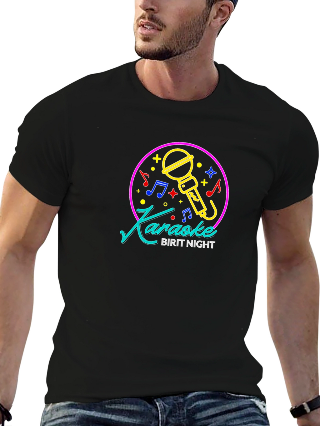 Karaoke Birit Night Black T-Shirt