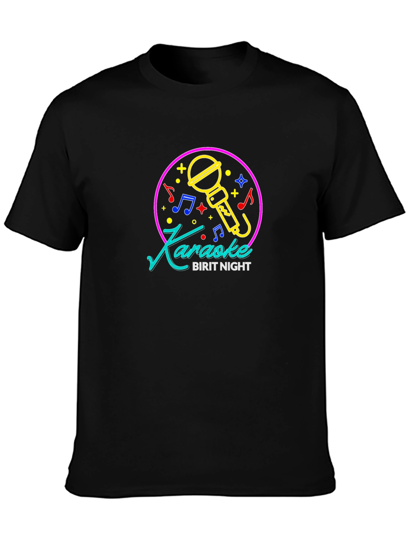 Karaoke Birit Night Black T-Shirt