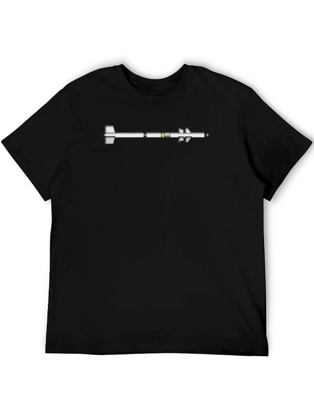 Missile Graphic Tee - Bold Black Cotton Shirt