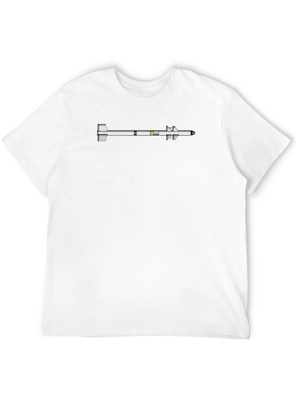 Missile Graphic Tee - Bold Black Cotton Shirt