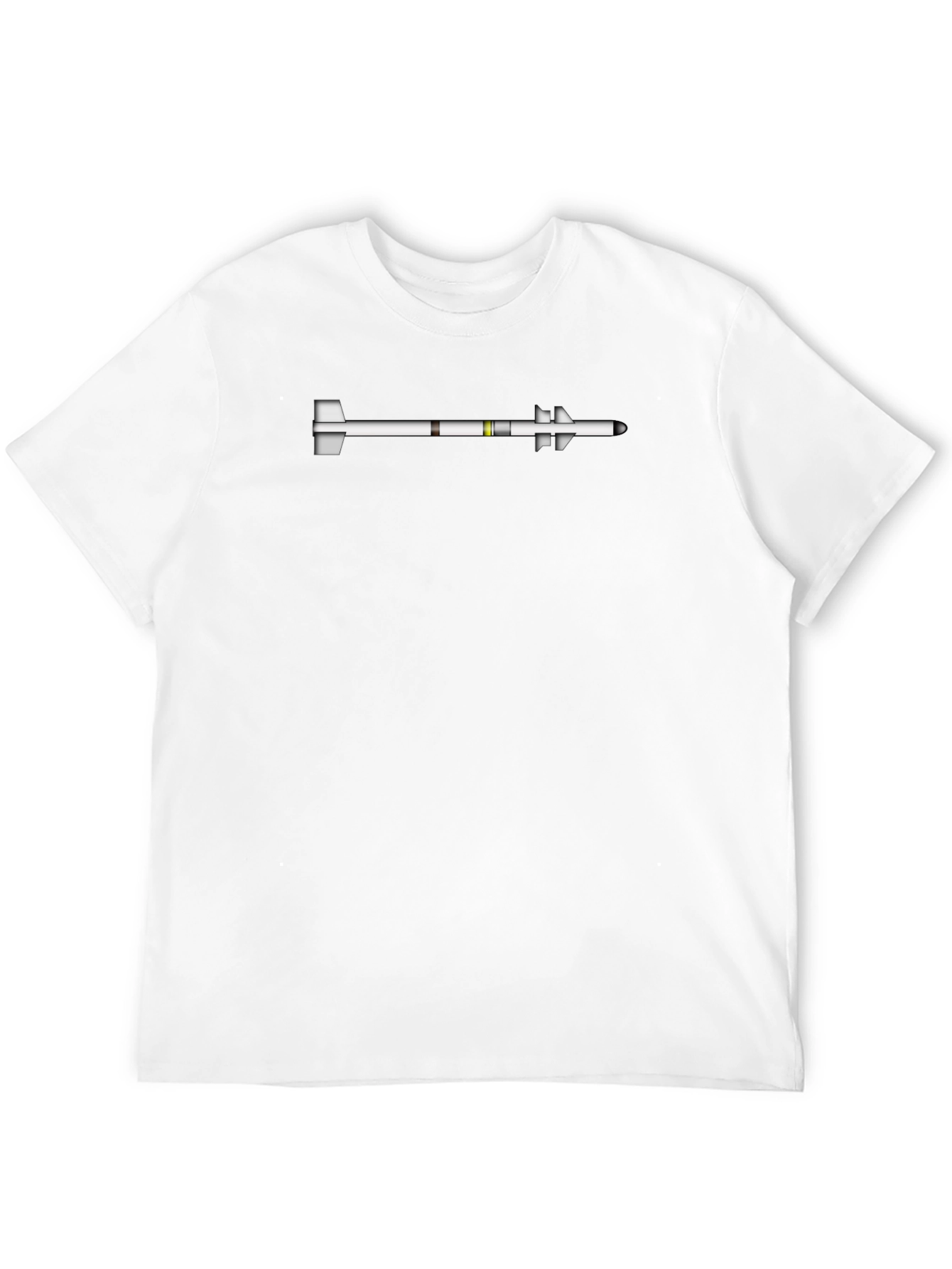 Missile Graphic Tee - Bold Black Cotton Shirt