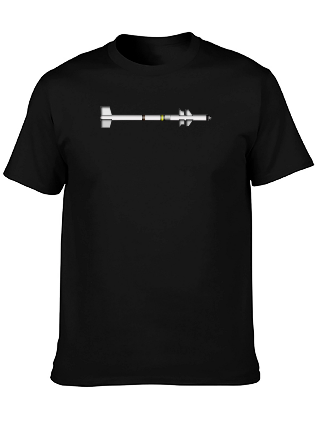 Missile Graphic Tee - Bold Black Cotton Shirt