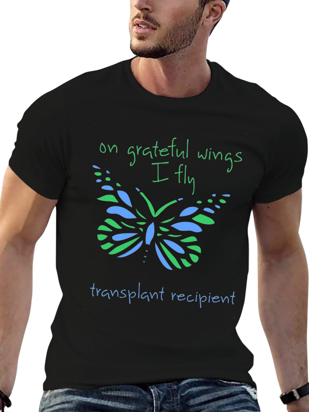 Grateful Wings Transplant Recipient T-Shirt