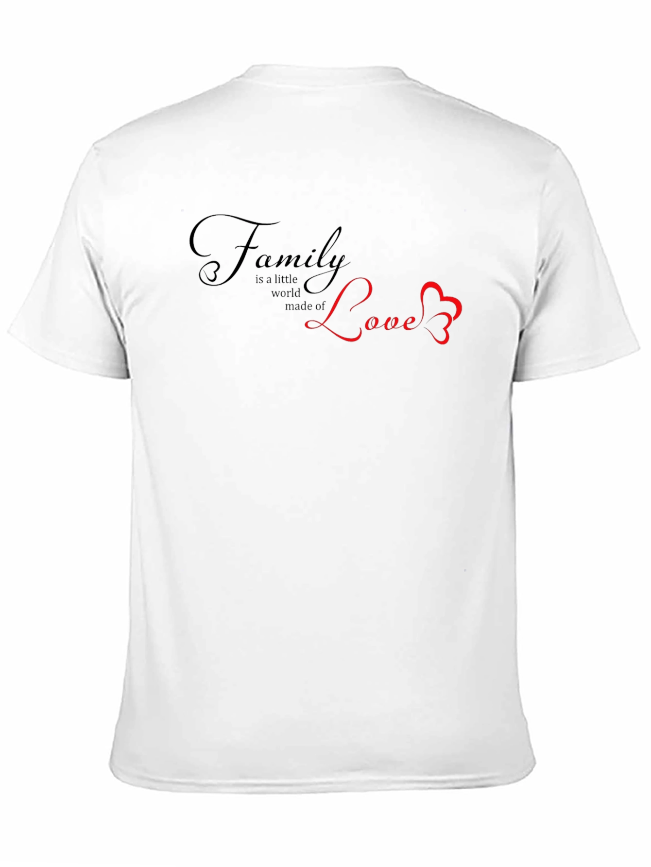 Family Love Graphic Tee - Black Unisex T-Shirt