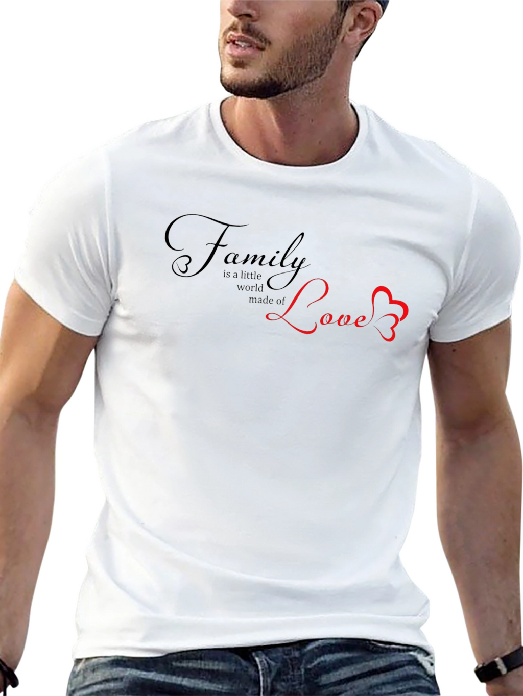 Family Love Graphic Tee - Black Unisex T-Shirt