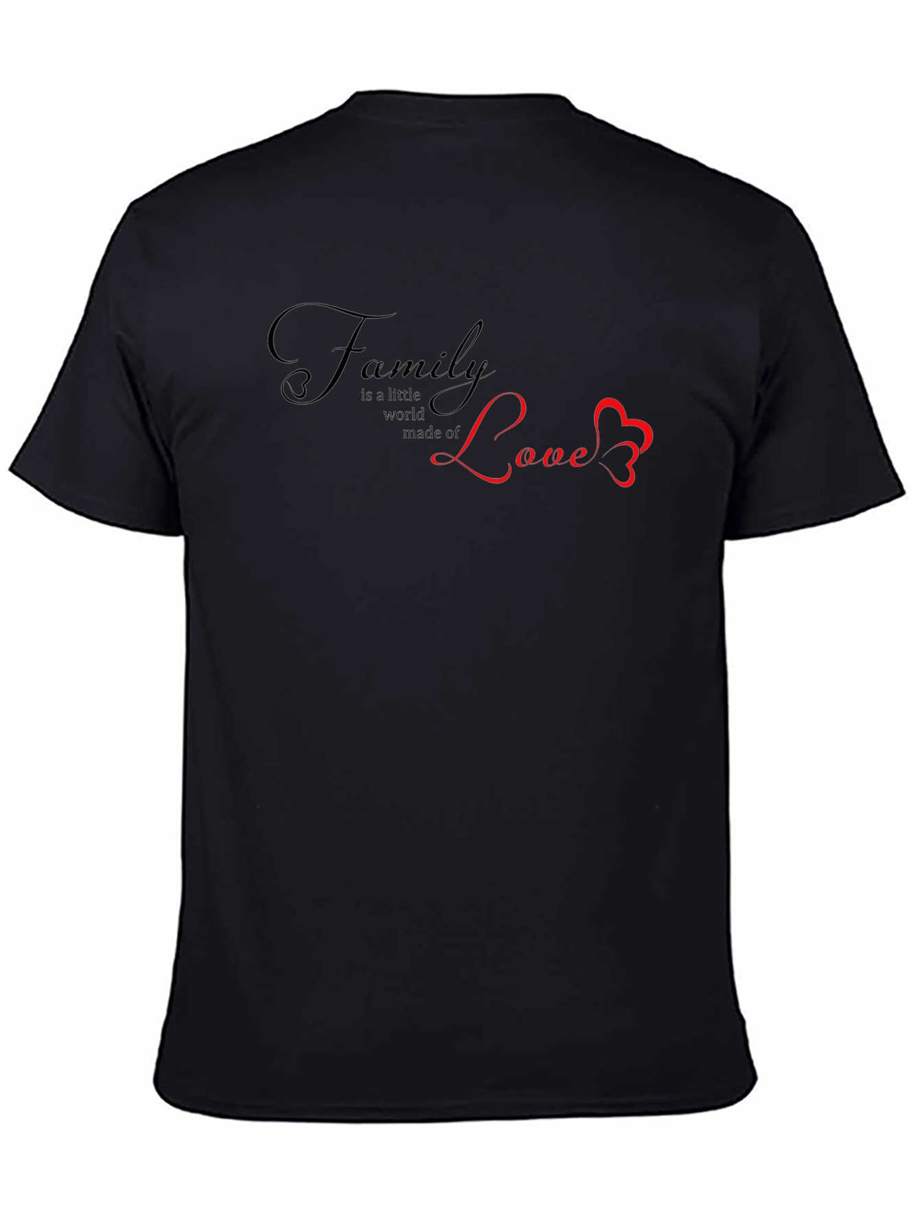 Family Love Graphic Tee - Black Unisex T-Shirt