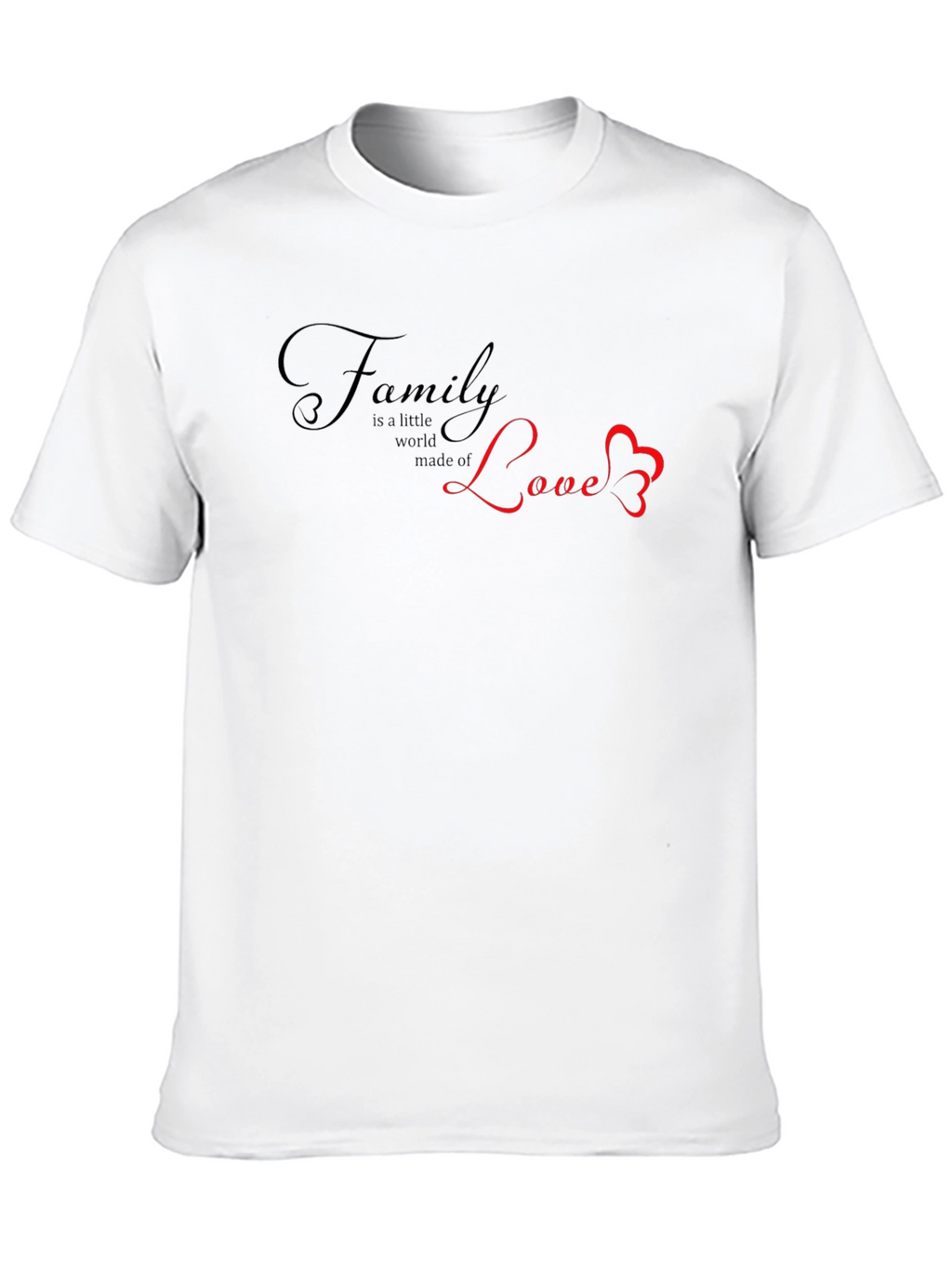 Family Love Graphic Tee - Black Unisex T-Shirt