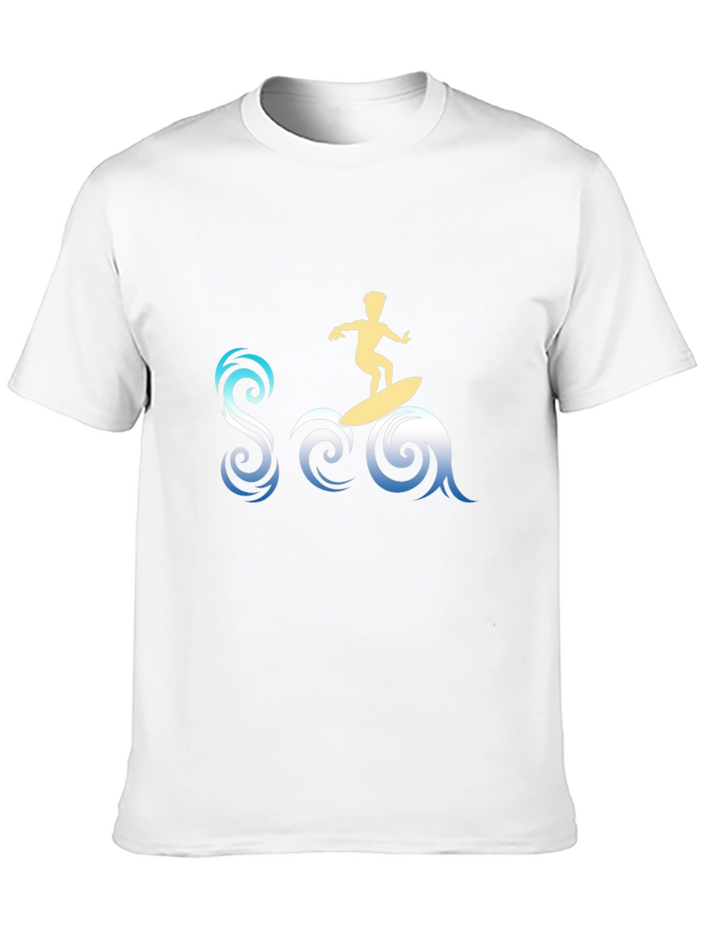 Surfer Sea Graphic Tee - Stylish Black T-Shirt