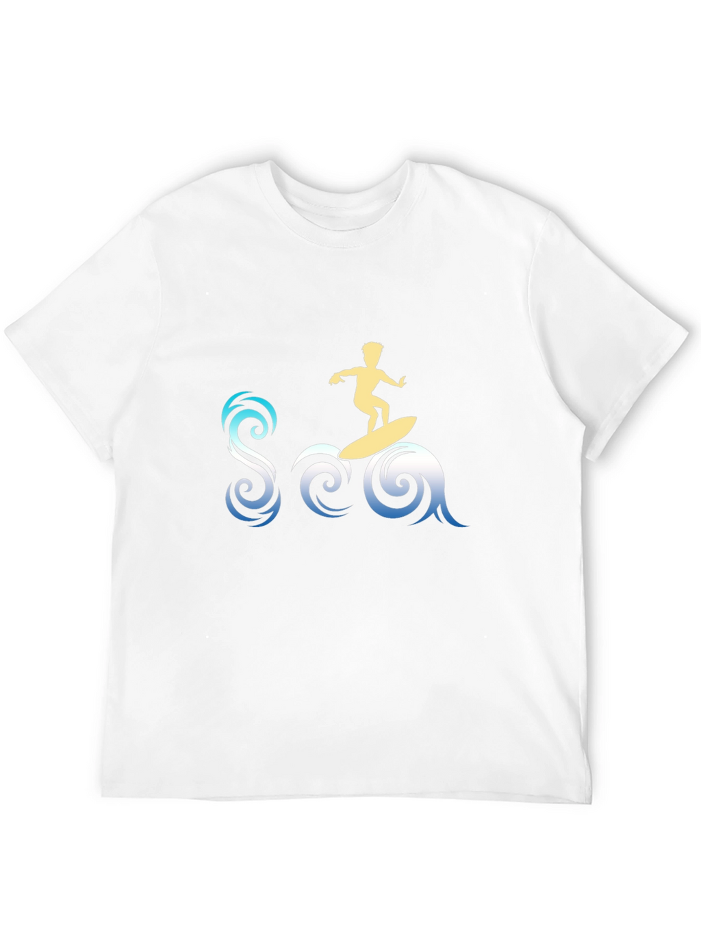 Surfer Sea Graphic Tee - Stylish Black T-Shirt