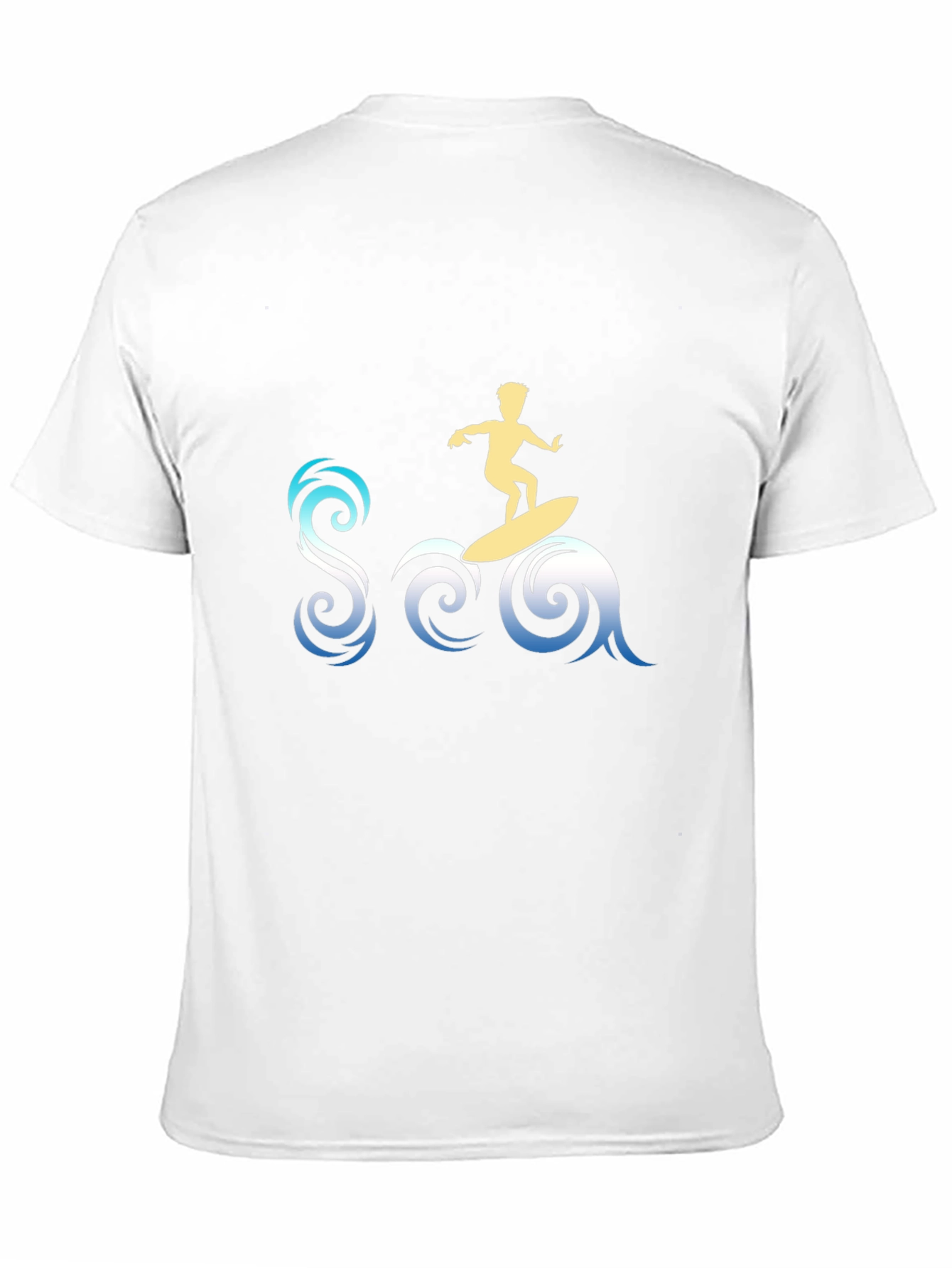 Surfer Sea Graphic Tee - Stylish Black T-Shirt