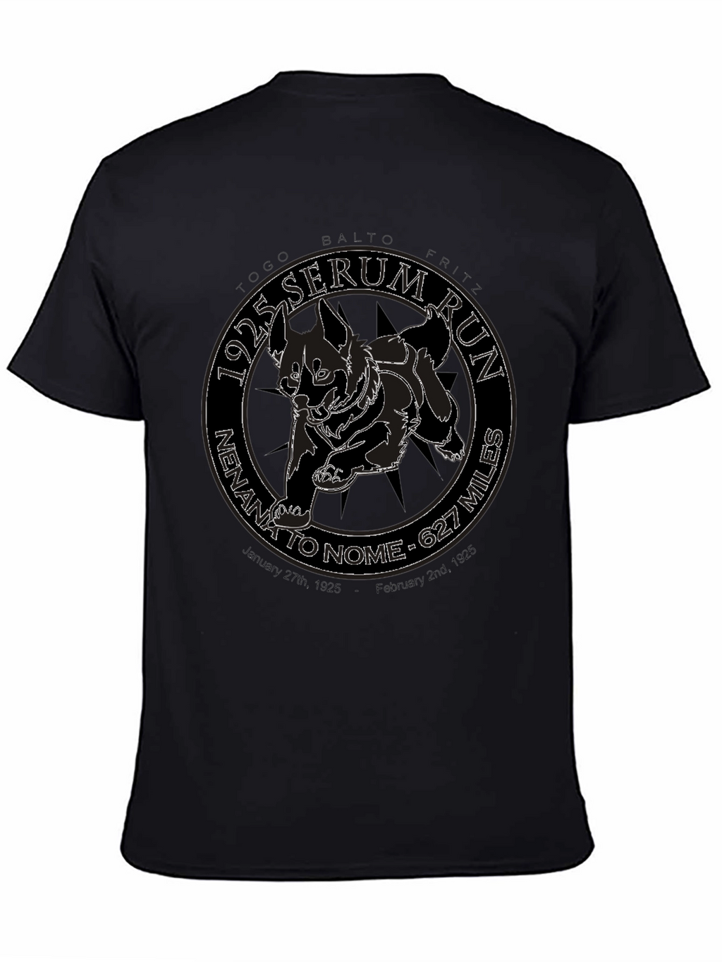 1925 Serum Run Dog Sled T-Shirt