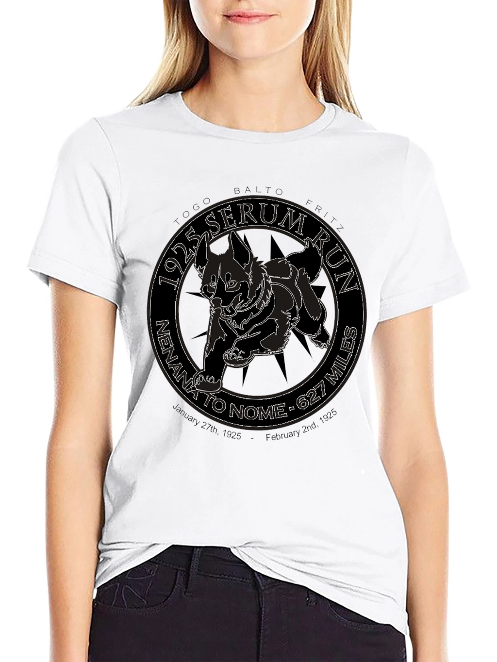 1925 Serum Run Dog Sled T-Shirt