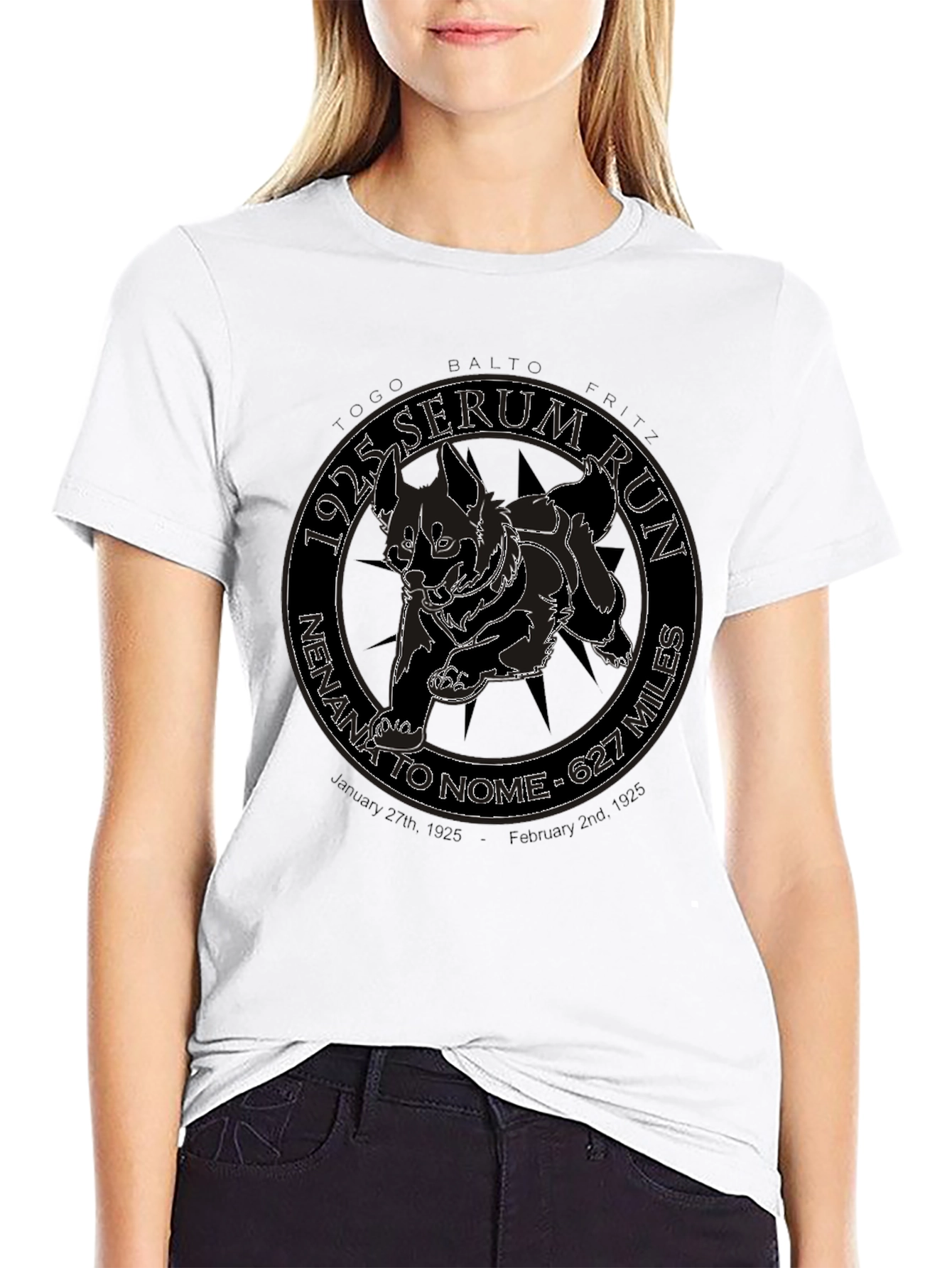 1925 Serum Run Dog Sled T-Shirt