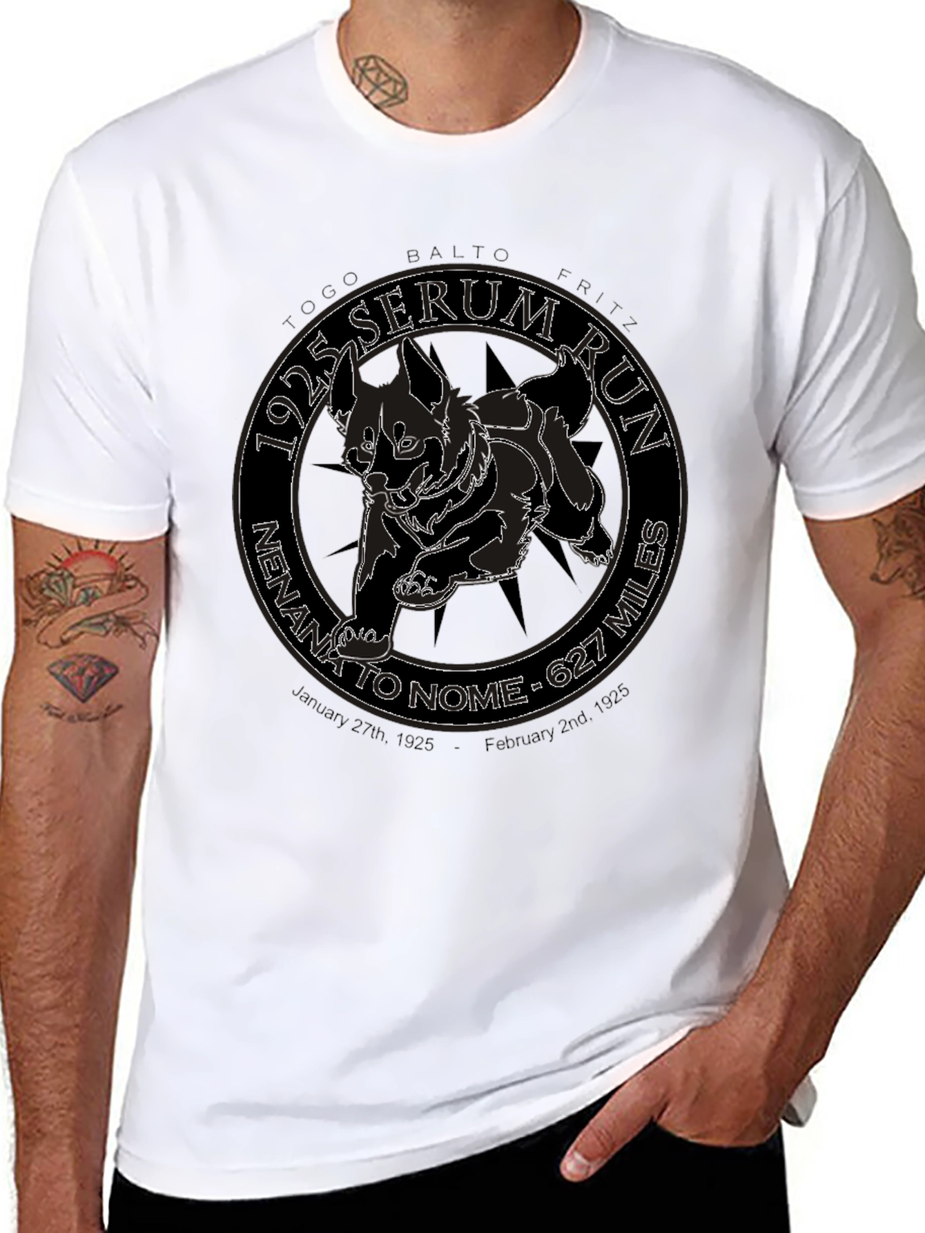 1925 Serum Run Dog Sled T-Shirt