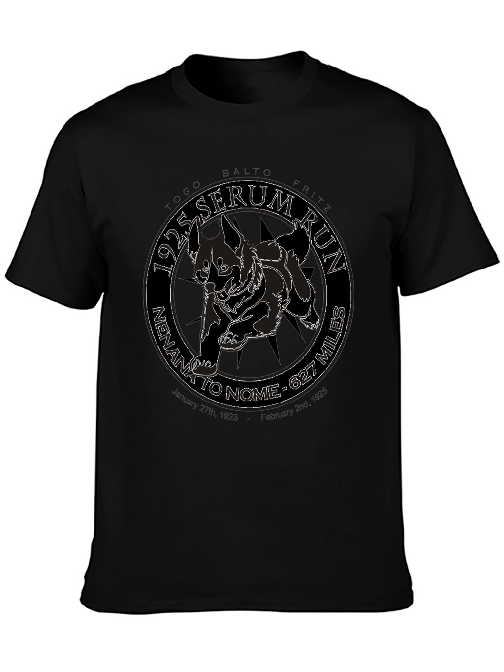 1925 Serum Run Dog Sled T-Shirt