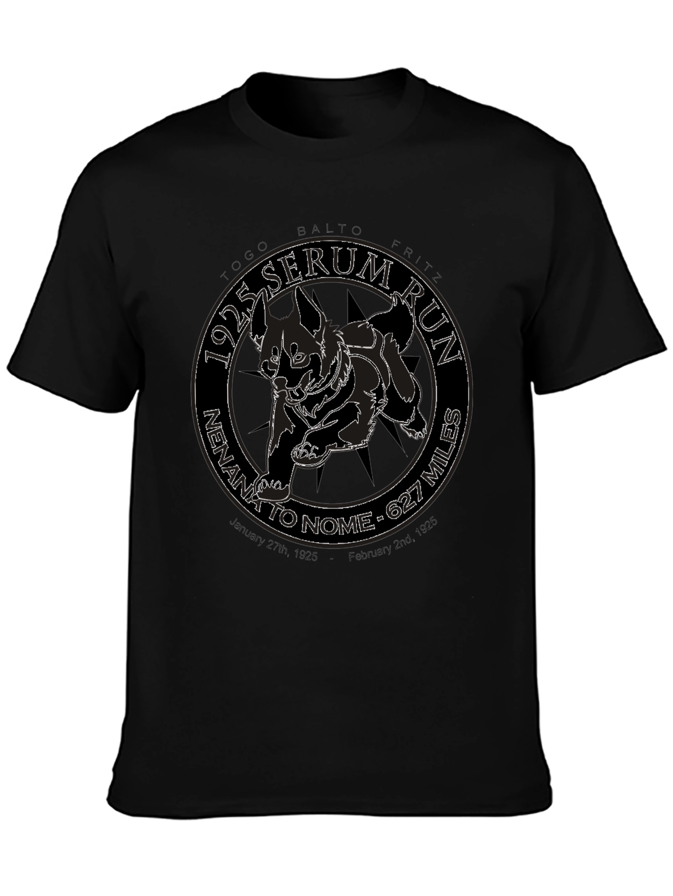 1925 Serum Run Dog Sled T-Shirt