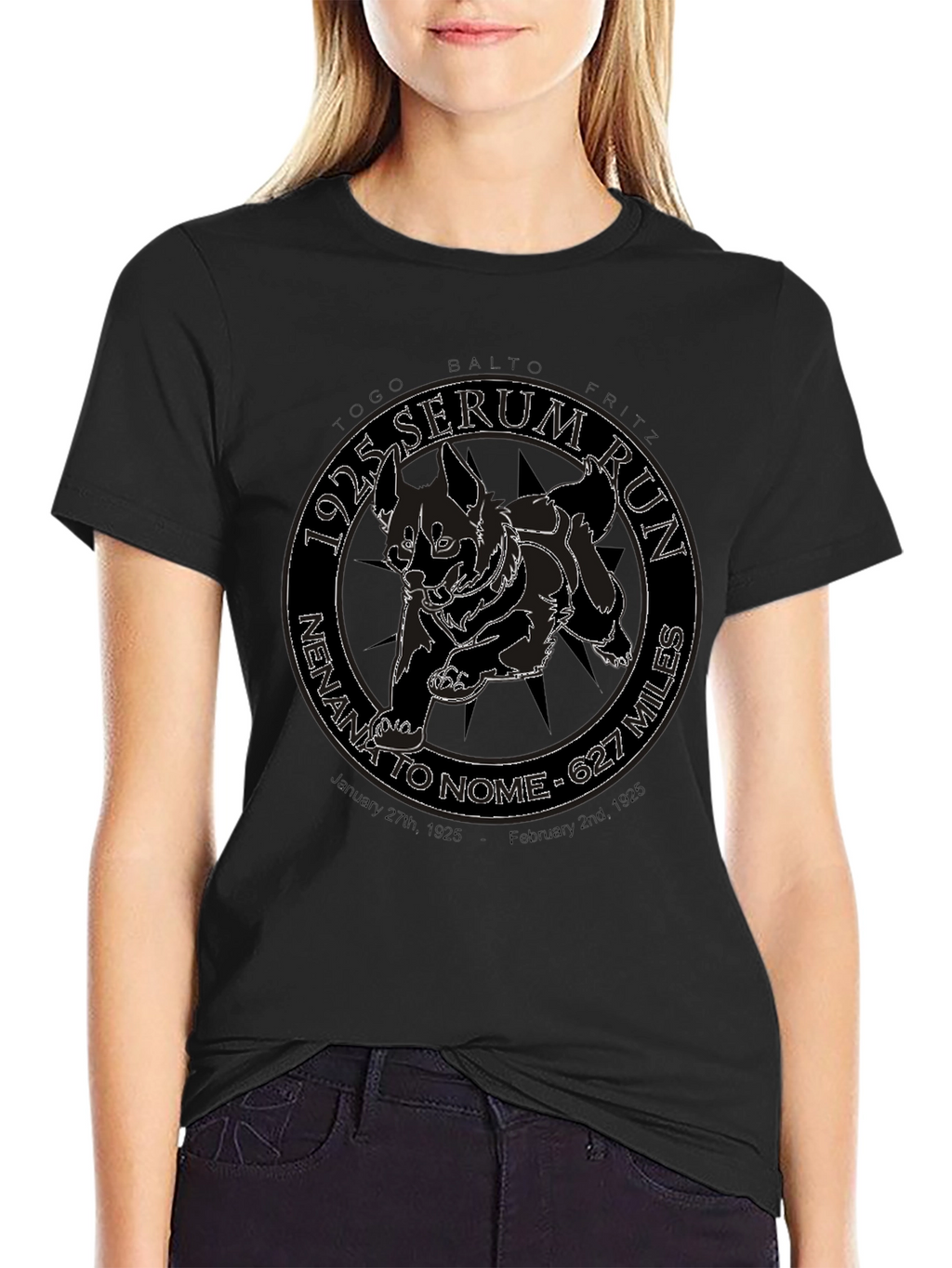 1925 Serum Run Dog Sled T-Shirt
