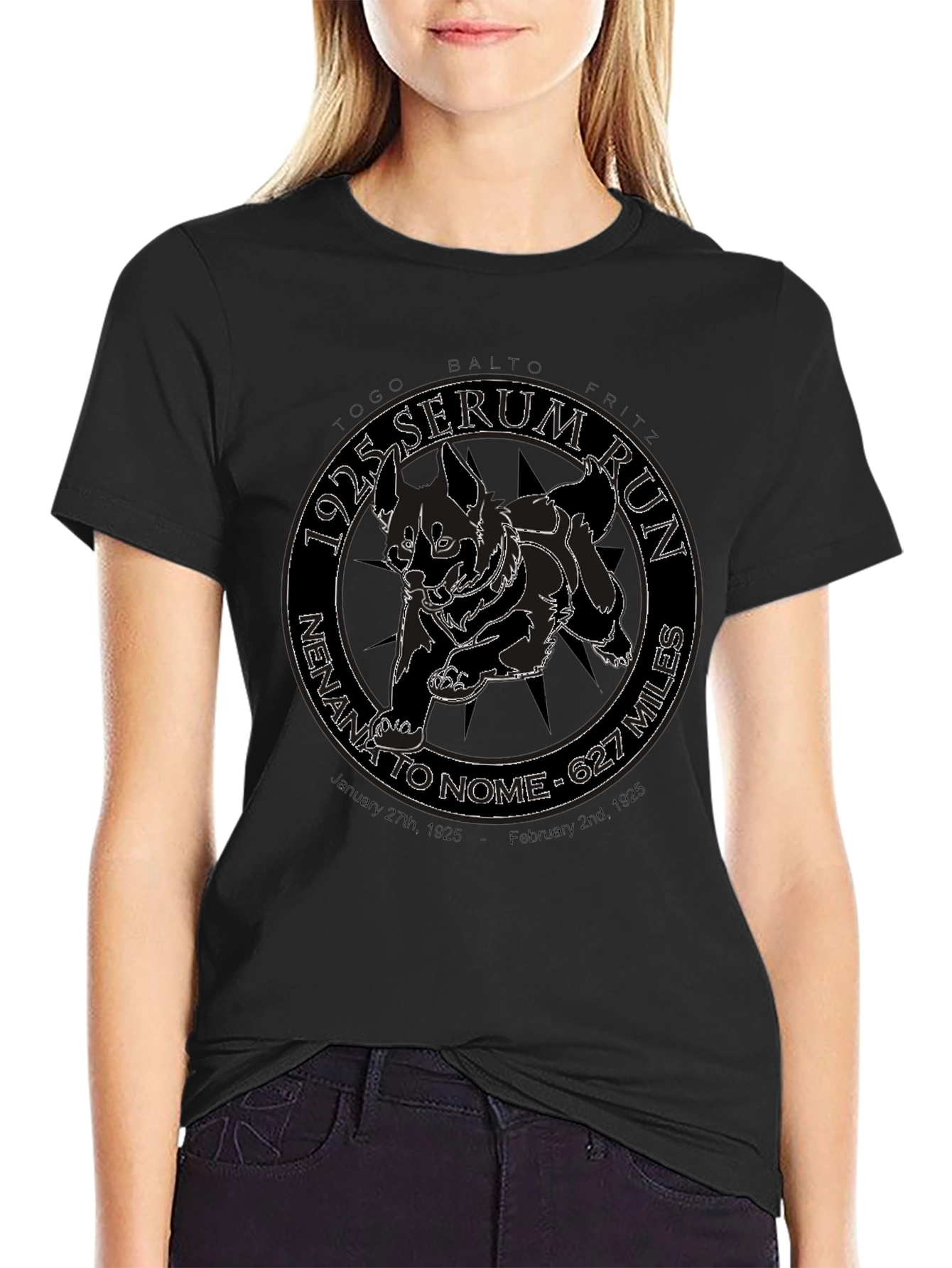 1925 Serum Run Dog Sled T-Shirt