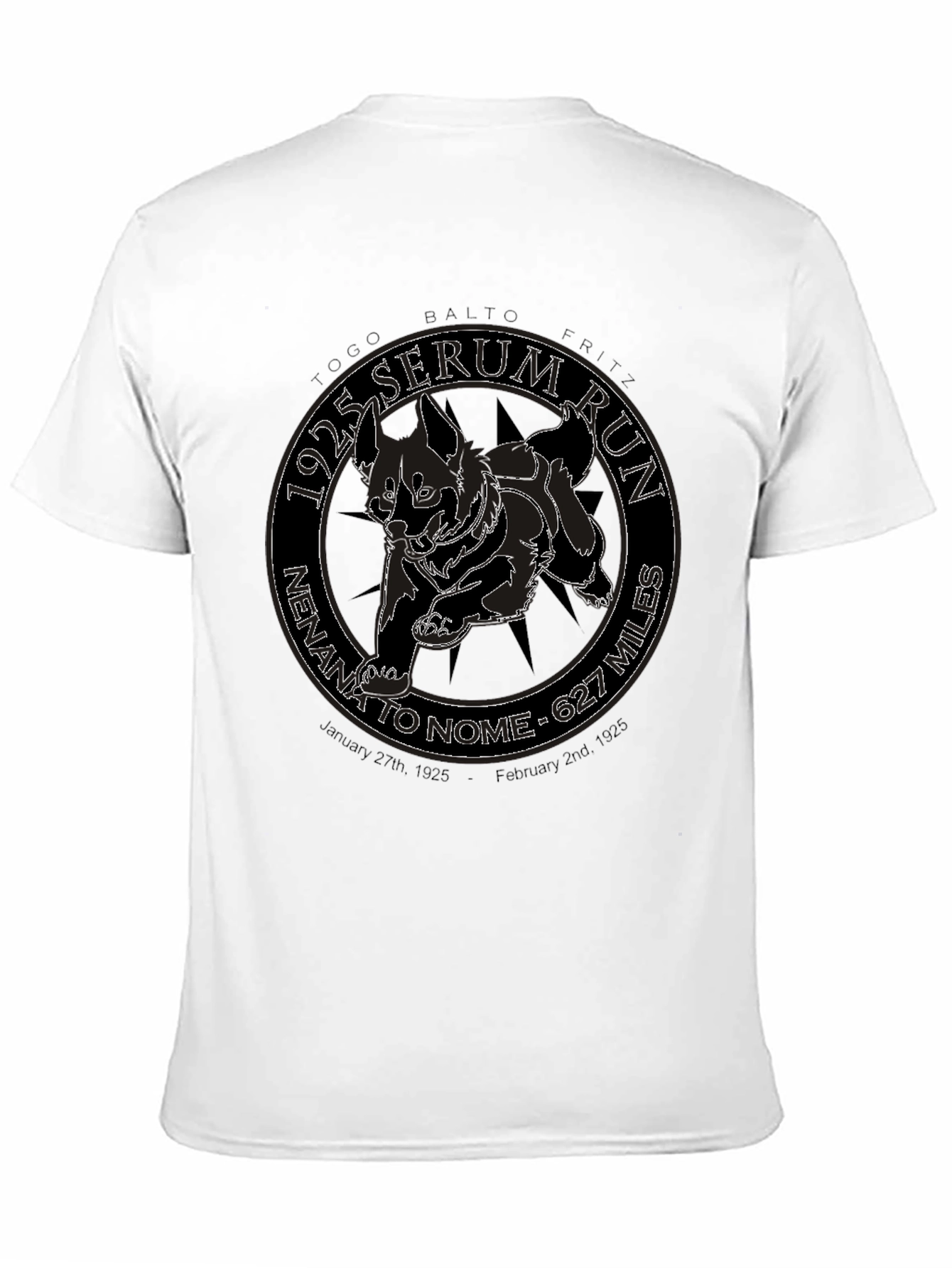 1925 Serum Run Dog Sled T-Shirt