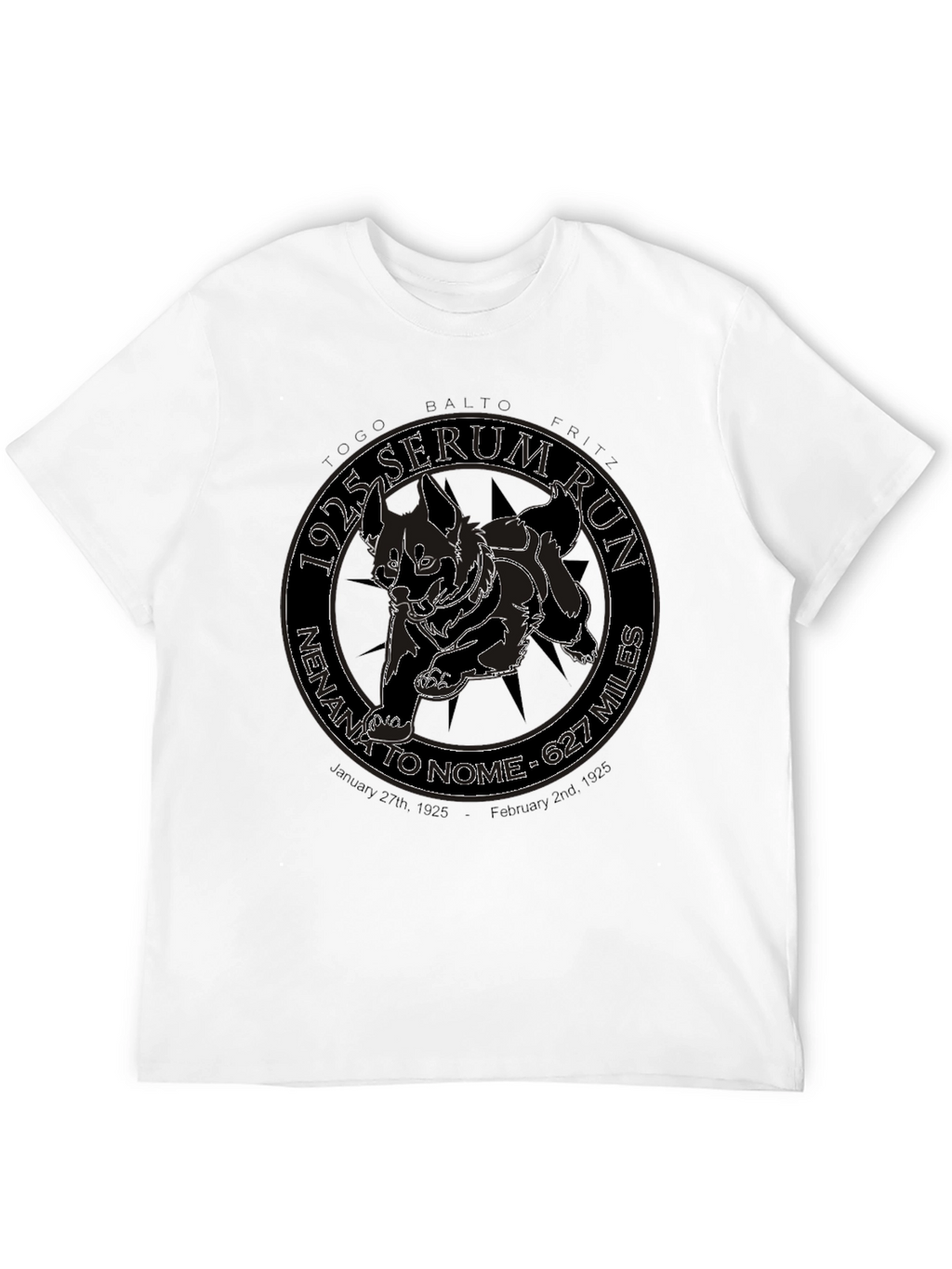 1925 Serum Run Dog Sled T-Shirt